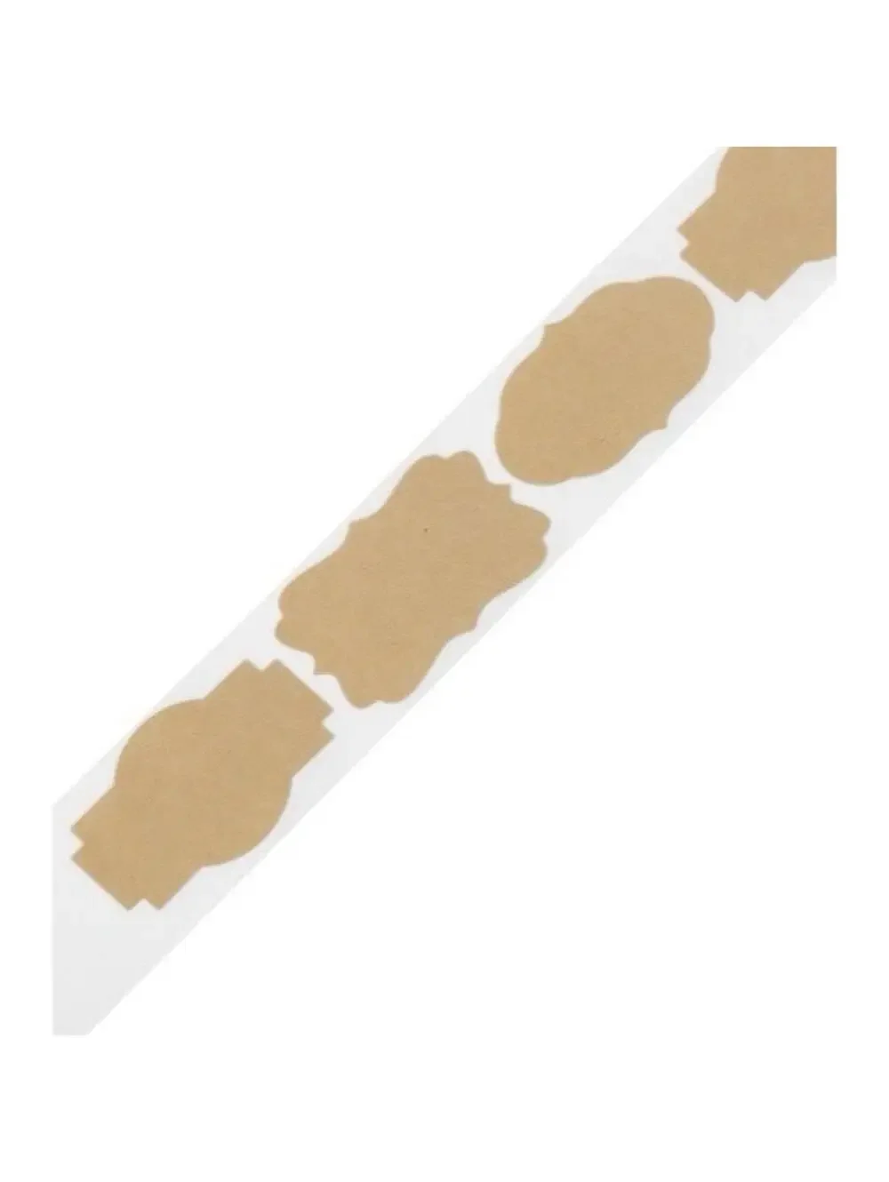 Stickers 500pcs Self-Adhesive Kraft Paper Labels Roll Bakery Home Office NEW